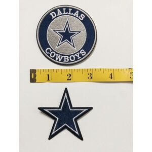 Set of Two Dallas Cowboys Iron on Patches